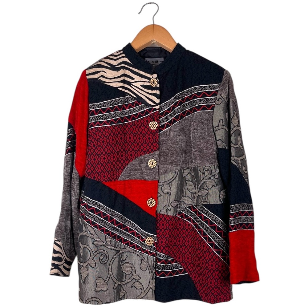 Indigo Moon Patchwork Jacket Women’s Size Small M… - image 1